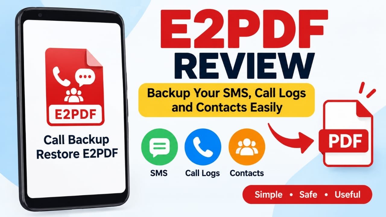 E2PDF Review: A Simple Way to Back Up SMS, Call Logs and Contacts